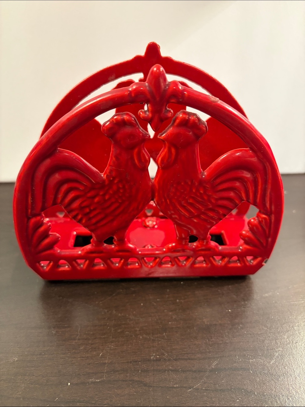 Red Rooster Iron Napkin Holder - Home Accents